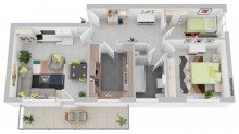  3-Zimmer-Wohnung mit Balkon