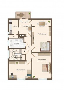  Zimmer-Wohnung mit Balkon