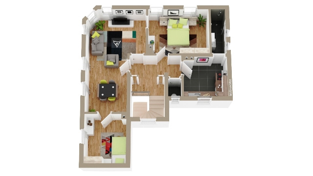  Frankfurt Dachgeschosswohnung Sch�ne 3-Zimmer Wohnung